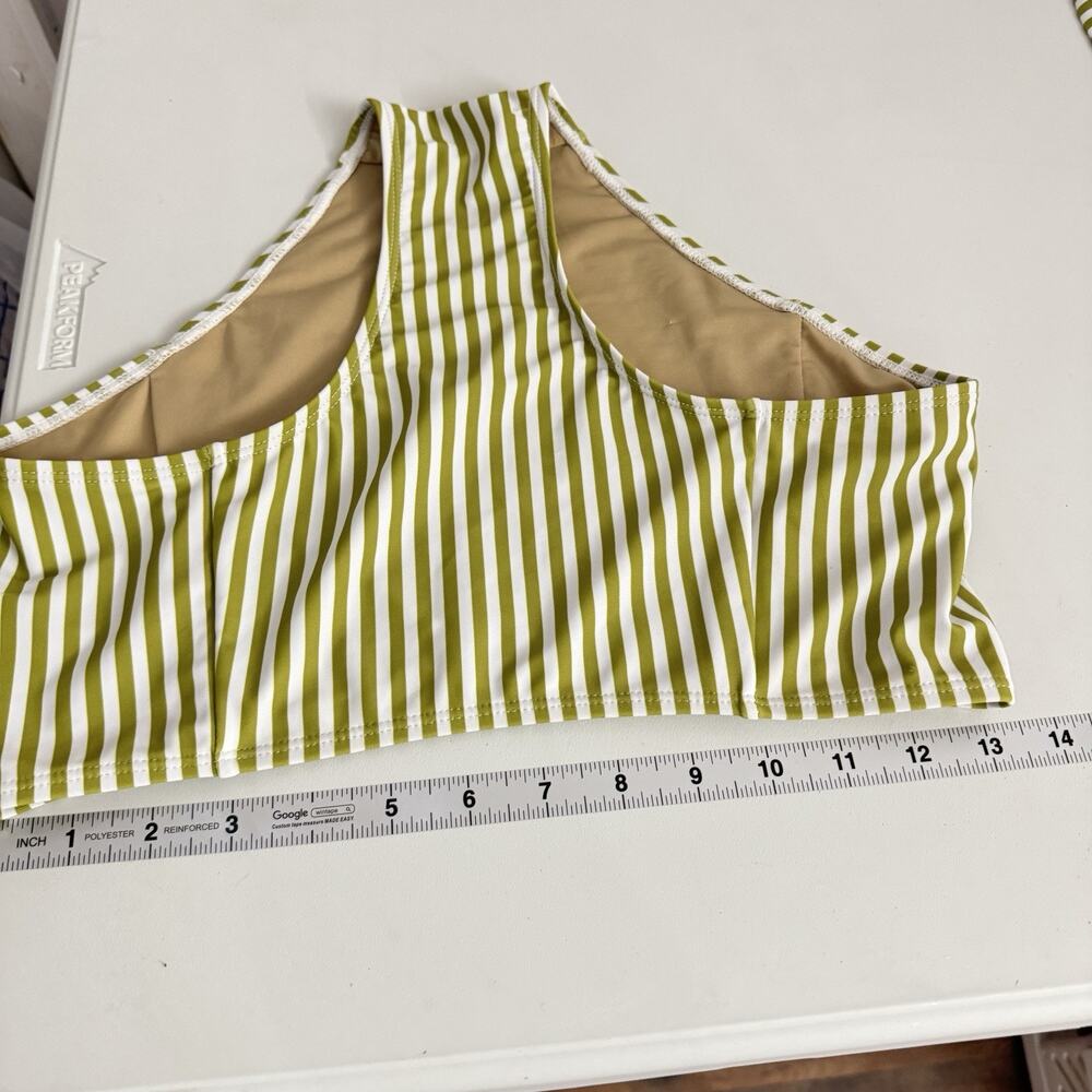 Kortni Jeane 2-Piece Swimsuit Sz S Pear Stripes Swing Top High Rise Bottoms - Picture 11 of 12